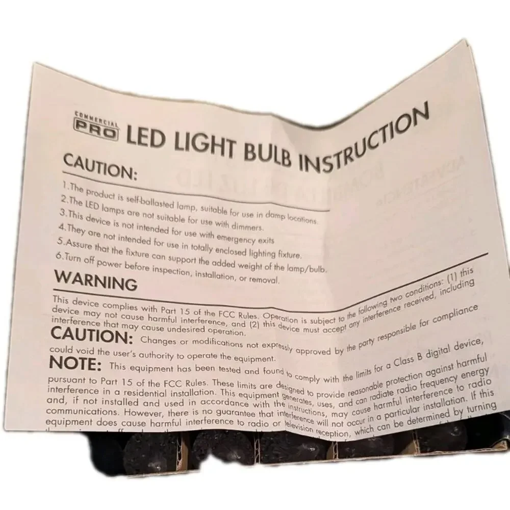 Commercial Pro Light Bulbs 5 Warm White LED for Christmas String (5 count) C9